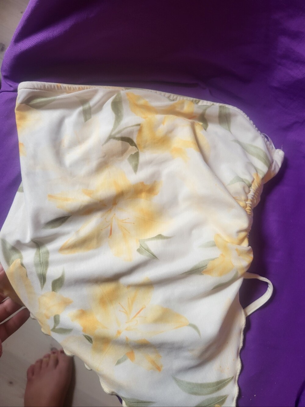 Women’s Yellow Floral Tube Top